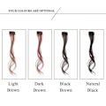 Miniatyrbild 5 av 5: Hår Extensions Raka Highlight Hårdelar Falska Streak Curls(Mörk）
