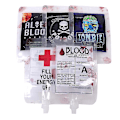 Miniatyrbillede 3 af 5: 5 stk Halloween Blod Drikk Pose 250ml Poser Juice Pose Vampyr Plasma Dekoration Rekvisitter