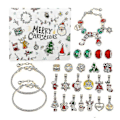 Miniatyrbillede 1 af 4: Julekalender Adventskalender DIY Charm Armbåndsfremstillingskit 24 Dages Nedtællingskalender Armbåndssæt (guld)