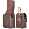 Miniatyrbillede 6 af 6: Premium Læder Bælteklips Holster Talje Bærende Hængende Taske Etui Kompatibel Med Samsung Galaxy Z Flip 4 Z Flip 3 Niuniu (Sort)