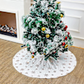 Miniatyrbilde 2 av 5: Hvit Juletre-Skjørt Kunstig Pels Rose Gull Sekvens Juletre-Skjørt Juledekorasjon 36 Tommer Dobbel