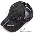 Miniatyrbild 4 av 5: Slarvig Hög Bull Ponytail Justerbar Glitter Mesh Trucker Baseball Cap