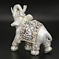 Miniatyrbillede 3 af 5: 6 tommer dekorative elefant statue hvid farve harpiks held og lykke elefant feng shui samleobjekt ornament til hjemmekontor dekoration