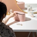 Miniatyrbild 1 av 5: Bordsopskorg med lock - Vattentät minikorg (rosa)