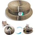 Miniatyrbild 1 av 5: Kattklösbräda för kattungar, klösbräda för katter, wellpappklösbräda med klocka, 2 i