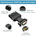 Miniatyrbillede 2 af 5: VGA til HDMI Adapter 1080p VGA Han til HDMI Hun Konverter med Lydkabel og