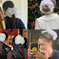 Miniatyrbillede 5 af 5: Håndlavede Blonder Scrunchies Hårbånd Håndledsband Hårtilbehør Til Daglig Brug