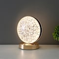 Miniatyrbild 3 av 4: Söt atmosfärslampa - 3-färgad metall USB-laddningsbar guld vardagsrum touchsensor sovrum akryl stjärnattlampa(4)