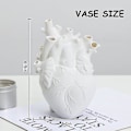 Miniatyrbilde 2 av 5: Hjerteformet blomsterpotte i harpiks - Hjerteformet vase - Beholder for tørkede blomster - Vas - Hjerteformet skulptur - Blomsterpotte - Hjemmedekorasjon