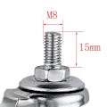 Miniatyrbillede 2 af 3: 5 stk/sæt Hjul 1,5 tommer Hvid PP Skrue Universal M8 Gevind Rullediameter 4cm Displayramme Hjul