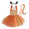 Miniatyrbillede 1 af 5: Sød Dyreøre Pandebånd Tiger Tutu Klæd-Ud Rekvisitter Halloween Jul (9T10T)
