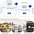 Miniatyrbillede 5 af 5: Vandbeholder Foldbar Vandbeholder Vandbeholder Bærbar Foldbar Vandflasker til Udendørs Camping Vandreture Picnic BBQ (5L + 10L)