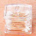 Miniatyrbillede 4 af 4: Akryl Dispenser Box Sæt Bomuld Mat Buds Swab Makeup Holder Beholder