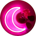 Miniatyrbillede 1 af 5: LED Måne Neon Lys, Sød Neon Måne Skilt, Juleværelse Dekoration Batteri eller USB Drevet Kunst LED Dekorativt Lys Natlys til Hjem, Soveværelse, Kontor, Sovesal, Fest (Pink Måne)