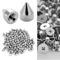 Miniatyrbild 2 av 5: 100 st/set 9,5 mm nitar spikar skruvback kon studs punk stil