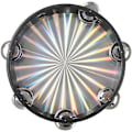 Miniatyrbild 1 av 5: Tamburin Handklocka Dubbla Rader Jingles Reflekterande Trumhuvud Percussion Instrument (1st, Svart)