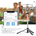 Pikkukuva 2 / 5: Selfie-tikku Tripod Bluetooth-kaukosäätimellä. 3-in-1 Langaton 360° Kierto Selfie
