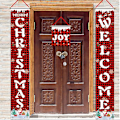 Miniatyrbild 2 av 3: Evago God Jul Veranda Banner Jul Välkommen Koppling Jul Veranda Skylt För Framdörr Inomhus Heminredning (2)