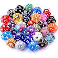 Pikkukuva 1 / 5: 35 kpl Polyhedral-noppaa 12-sivuinen Sekalaiset Värit Noppaa Dnd Rpg Mtg Pöytäpeleille