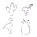 Pikkukuva 5 / 5: 5-osainen Flamingo-evästeleikkurisetti, evästeleivontamuotti, leivontatyökalu