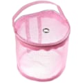 Miniatyrbillede 1 af 5: Bærbar Organizer Strikkeværktøj Garn Etui Mesh Taske Hæklegarn Opbevaring Tote Kurve Pink S 14X13cm