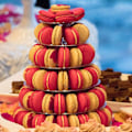 Miniatyrbillede 3 af 5: Rund Makronstårn 6 Trins Transparent Kage Stativ Plastik Makron Display Stativ Til Bryllup Fødselsdagsfest Dessert