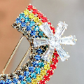 Miniatyrbild 4 av 5: Flickor Regnbåge Strass Hårklämma