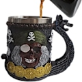 Miniatyrbillede 1 af 4: offee Beer Krus Kop, Pirat-Tema Sjovt & Unikt Kaffe Krus - Rustfrit Stål Kaffe Krus & Ølkrus
