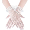 Miniatyrbild 1 av 4: Spets handskar för kvinnor brudklänning blommig mesh handskar eleganta sommar artighetshandskar för bröllop tebjudning opera
