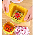 Miniatyrbillede 4 af 5: Vegetabilskhakker Frugt Hakker Rustfrit Stål Manuel Madskærer til Løg, Gulerødder, Agurker, Nem at Rengøre Køkkenudstyr