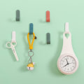 Miniatyrbillede 3 af 3: 6 stk. håndklædekrog, badeværelse håndklædekrog badeværelse køkken kontor knagerække børn, plastik vægkrog mix farver tilfældig forsendelse
