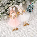 Miniatyrbild 5 av 5: Juldocka Hängsmycke Bred Användning Söt Utseende Dekorera Söta Fe-Ängeldocka Julgransdekorationer för Jul (I)