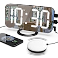 Miniatyrbild 1 av 5: LED Väckarklocka för Tunga Sovare, Dubbel Vibrerande Väckarklocka med USB-laddare för Hörselskadade Döva