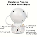 Miniatyrbild 2 av 5: 1pc Astronaut Stjärnhimmel Projektorlampa Kosmonaut Atmosfär Nattljus Plast Rymdman Laser Nebula Ljus Med Ryggsäck Knapp Display Fjärrkontroll