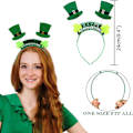 Miniatyrbilde 3 av 4: 6 Stykker St. Patricks Day Shamrock Clover Hodebåndsett, Søte Grønne Topphatt Hodebopper Irske Sløyfe Hårbånd Dekorasjon