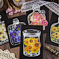 Miniatyrbillede 4 af 5: Tørret blomst bogmærke flaske, gennemsigtig tørret blomst bogmærker, diy tørret blomst bogmærke, fit Femal, A