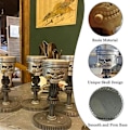 Miniatyrbillede 2 af 5: Udskæring Stempel Skull Face Skulptur Resin Art Figur Kreative Håndlavede Hoved Statue Kunstværk Hjem