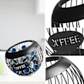 Miniatyrbillede 4 af 5: Kaffe kapsel opbevaringskurv metal kaffe kapsel kopholder stor kapacitet K kopholder kaffe kapsel opbevaring krus kaffebar taske sort