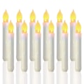 Miniatyrbillede 1 af 5: 12 stk. Flammeløse LED Spidslys, Batteridrevne Flydende Lys, LED Elektronisk Lys Langt Lys Langt Stang Voks Julelys Varmt Hvid