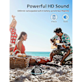 Miniatyrbild 4 av 5: Portabel Bluetooth-högtalare, IPX5 Vattentät Duschhögtalare med HD-stereo, 8 Timmars Spela Tid, Inbyggd Mikrofon, Sugkopp, Trådlös Högtalare för Utomhus
