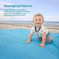 Miniatyrbillede 2 af 5: Strandtæppe Sand Proof & Vandresistent Tæppe, Bærbar Vaskbar Strandmåtte Picnic Rejsetæppe Til Strande, Picnicer, Parker