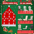 Miniatyrbild 2 av 4: 4-pack Stora Julstolsöverdrag, Mjuka Tomteluvor Stolsöverdrag, Julmatstolsöverdrag, Julstolsöverdrag för Hem, Kök, Matrum Dekoration