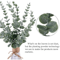 Miniatyrbillede 5 af 5: 24 stk. Eucalyptus Stængel Dekoration Kunstig Eucalyptus Blade til Bryllup Midterstykke Blomsterdekoration Hjem Indretning