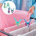 Miniatyrbilde 5 av 5: 2 stk klips for solsenger flerfarget tøffel strandhåndkleklips sterke strandstolhengere klesklips store nyheter