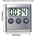 Miniatyrbillede 4 af 4: Køkken Timer, Digital Køkken Timer Magnetisk Nedtællings Køkken Timer med Høj Alarm Rustfrit Stål Timer til Køkken Madlavning