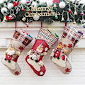 Miniatyrbild 1 av 3: Julstrumpa, 3-pack 17,5 tum Klassiska Stora Strumpor Tomten, Snögubbe, Renen Julkaraktär För Familj Semester Julparty Dekorationer