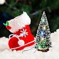 Miniatyrbillede 3 af 5: Træ Juletræer Bordplade Julepynt Træ Fyr Juletræer Pynt Snebelagt (40 cm)