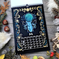 Miniatyrbild 4 av 4: Ny Dark Forest Lunar Calendar Väggkalender Månadsvis Färgglad Väggkalender