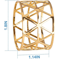 Miniatyrbillede 3 af 5: 12 stk. servietringe i guld - servietringe til festlig borddekoration, guld