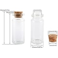 Pikkukuva 4 / 5: 24 kpl 10 ml lasipulloa korkkitulpilla DIY-koristelu Mini lasipullot Korkkiviesti Lasipullo Pullo Korkki Pienet lasipullot Purkit Korkit